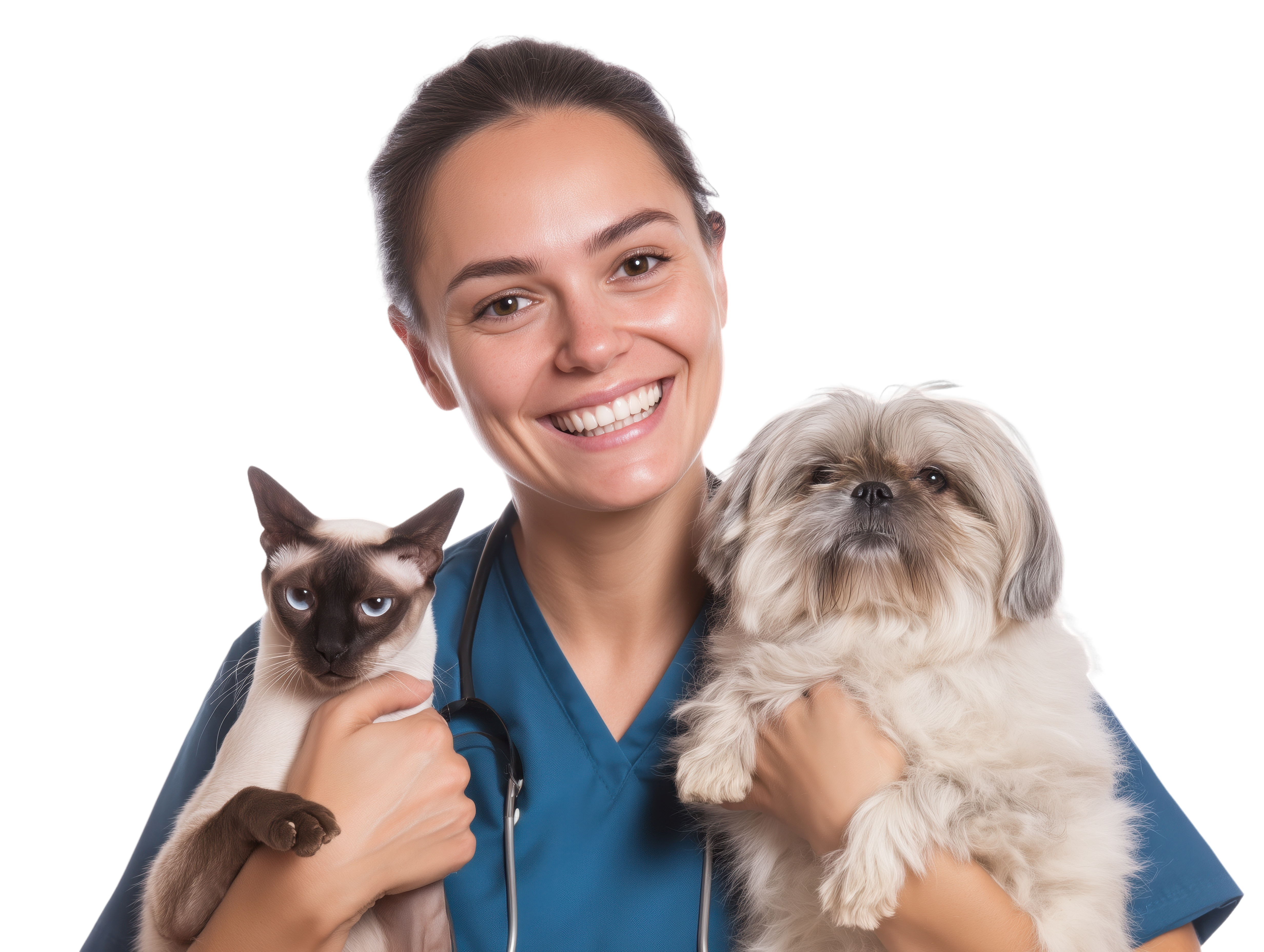 TKVets veterinarian caring for pet